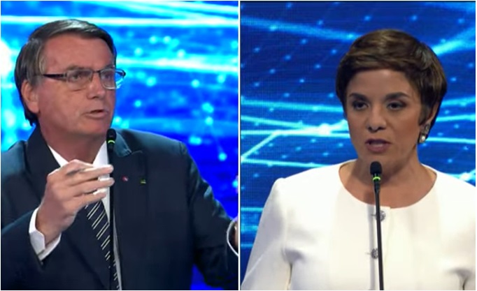 Bolsonaro ataca jornalista Vera Magalhães durante debate: 'vergonha para o jornalismo'
