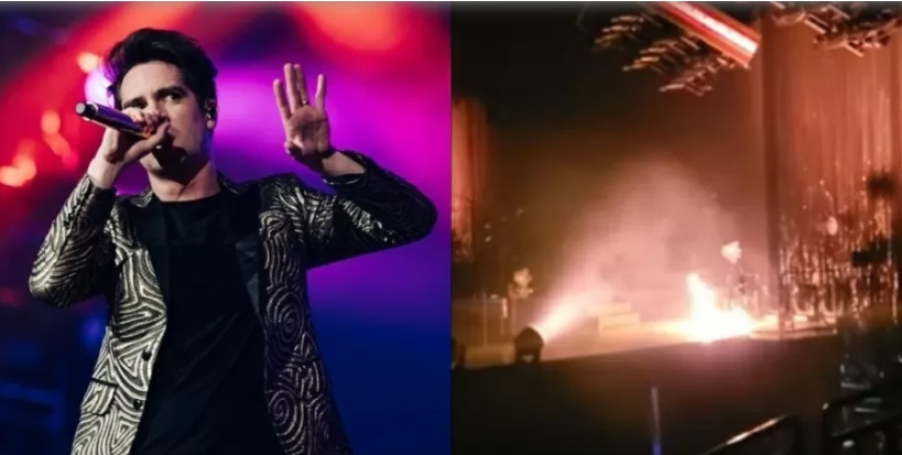 Palco pega fogo durante show de Panic! At The Disco