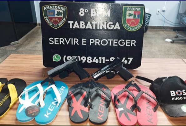 Trio é preso suspeito de roubar chinelos no Amazonas