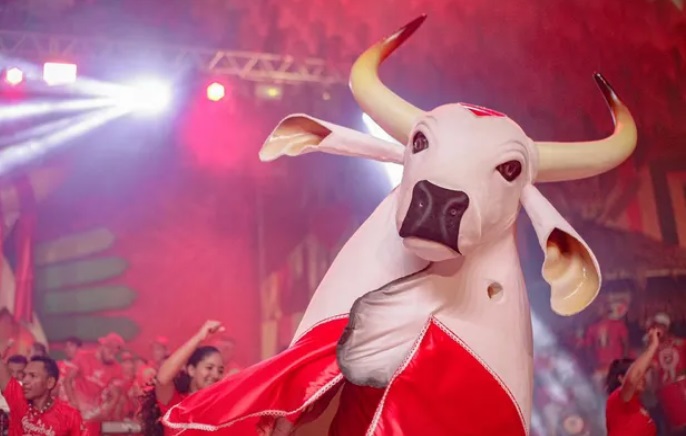 Garantido paga R$ 1,6 milhão a ex-cunhã-poranga que caiu de alegoria durante Festival de Parintins