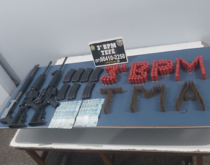 Pirata do rio é preso com bote, fuzis e munições ao tentar fugir da polícia no Amazonas