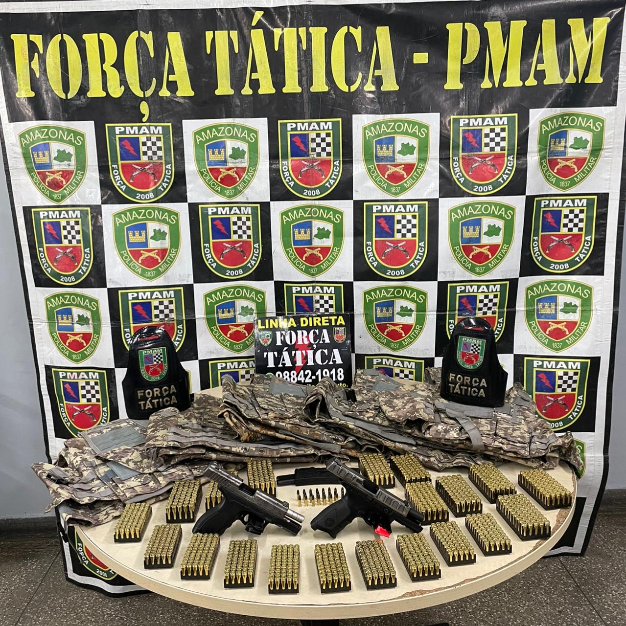 Armas que seriam usadas em confronto entre facções são apreendidas no Mauazinho