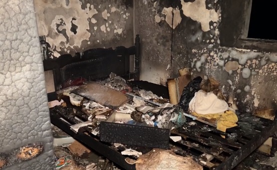 Família é socorrida após casa pegar fogo no Novo Israel