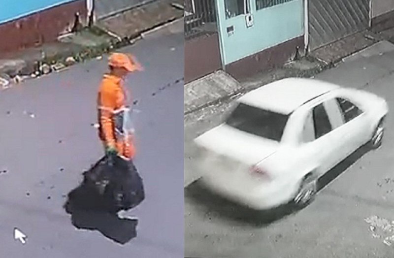 Vídeo mostra suspeitos fugindo após atirar em gari em Manaus