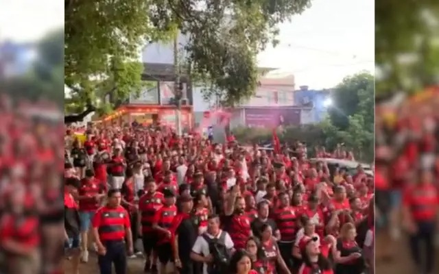 Torcida do Flamengo prepara festa em Manaus em jogo pela Copa do Brasil