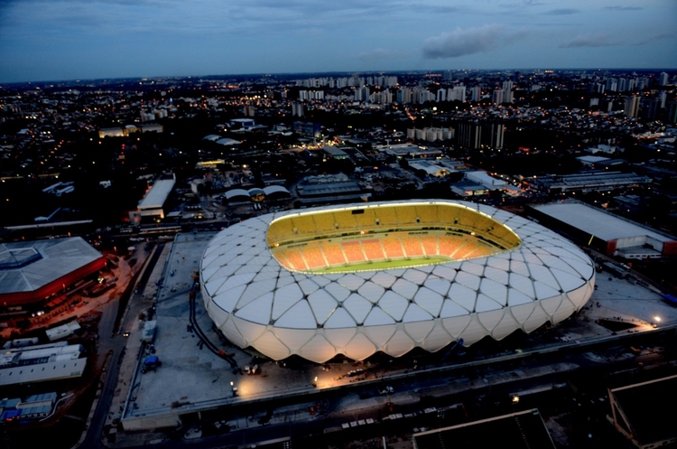 Amazonenses poderão assistir jogos do Brasil diretamente da Arena da Amazônia