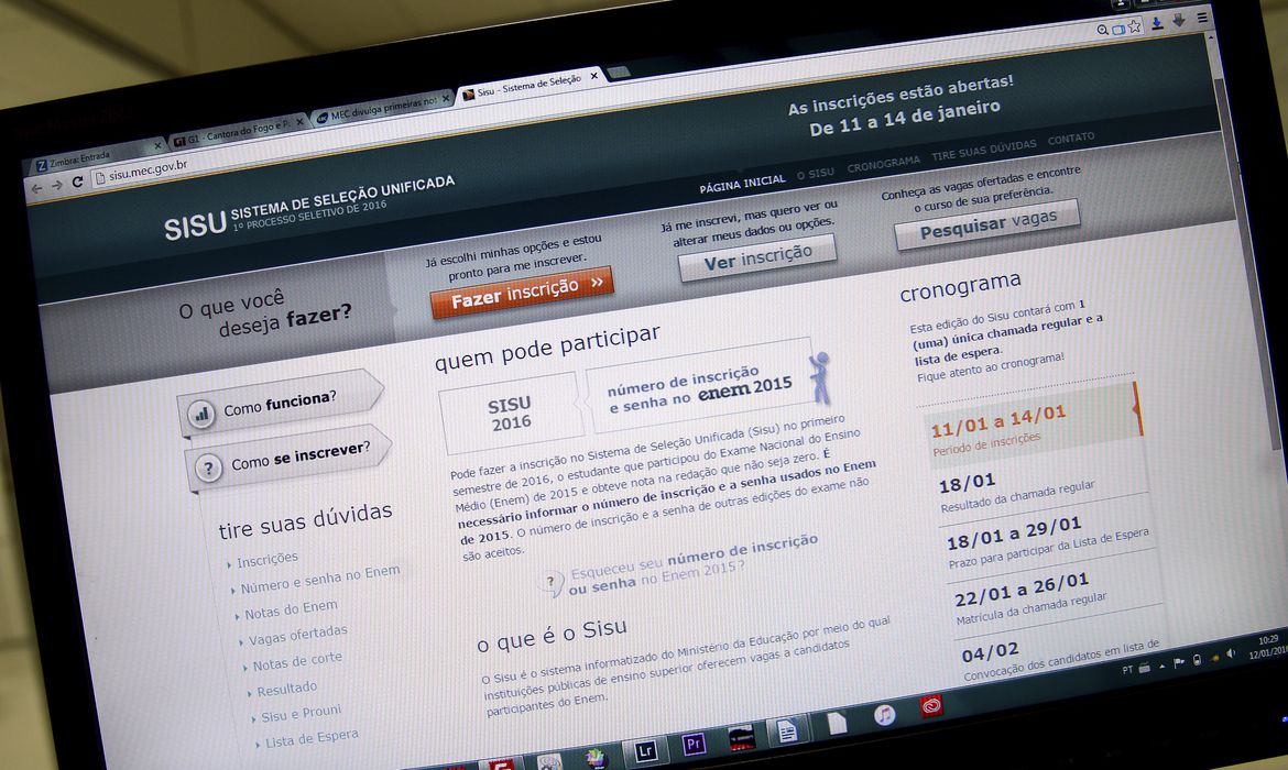 Estão abertas as inscrições para mais de 200 mil vagas no Sisu 