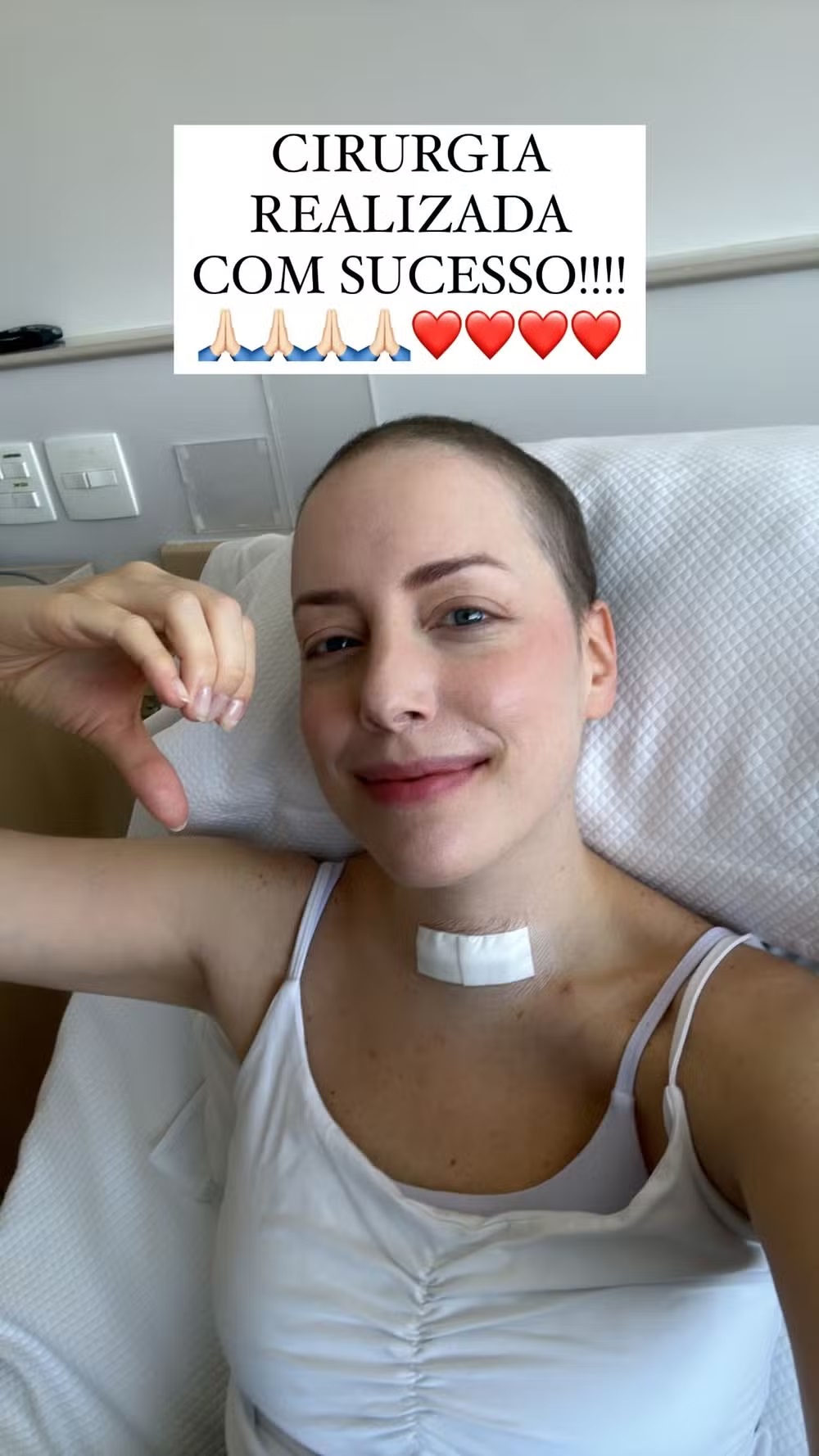 Fabiana Justus faz nova cirurgia para retirada de nódulo  na tireoide 