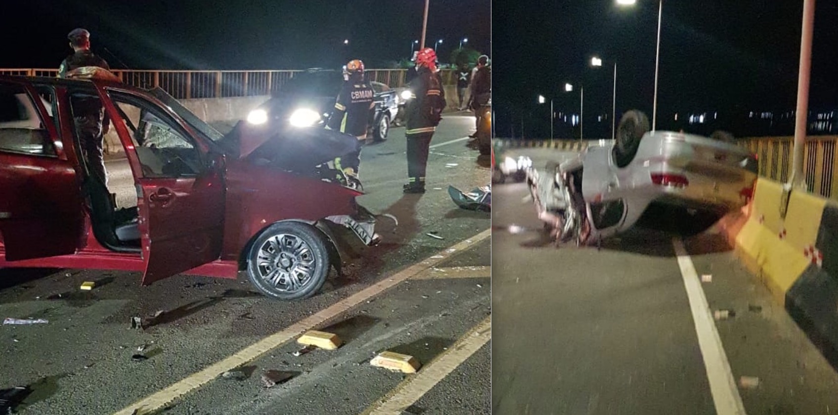 Jovem morre em grave acidente de carro na Ponte Rio Negro