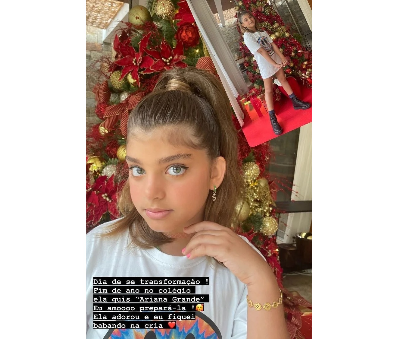 Filha de Grazi Massafera e Cauã Reymond se inspira em Ariana Grande e atriz baba