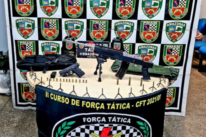 Armas de guerra são apreendidas após ataque que deixou quatro mortos em Manaus
