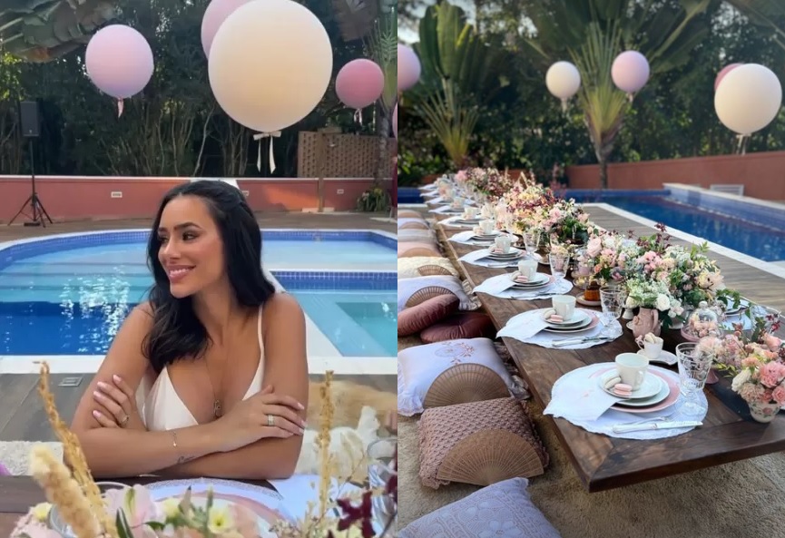 Bruna Biancardi ganha chá de bebê com irmã e sem a presença de Neymar; veja detalhes