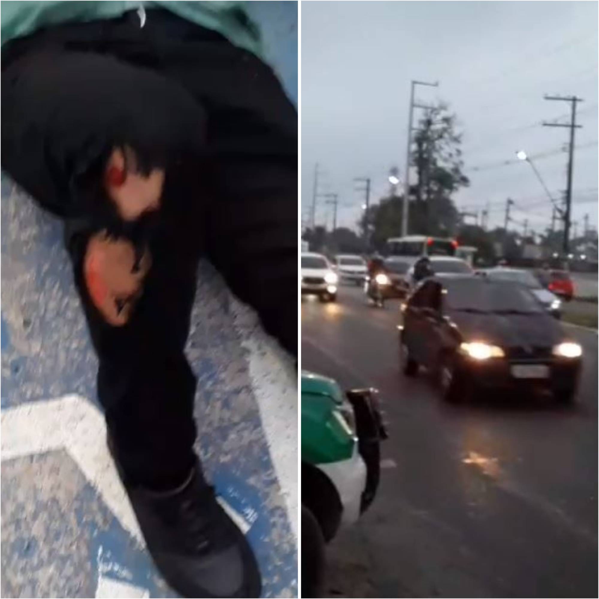 Derramamento de óleo na pista causa acidentes na avenida Torquato Tapajós 