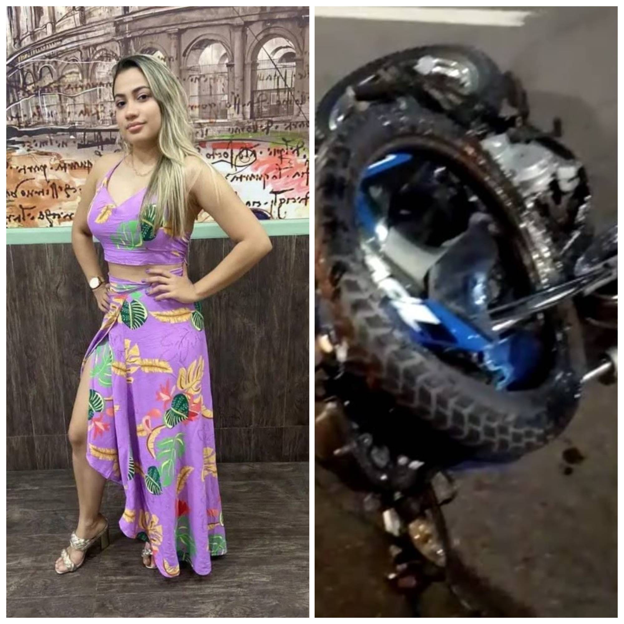 Jovem morta em acidente em Manaus ao voltar de confraternização era quem pilotava moto