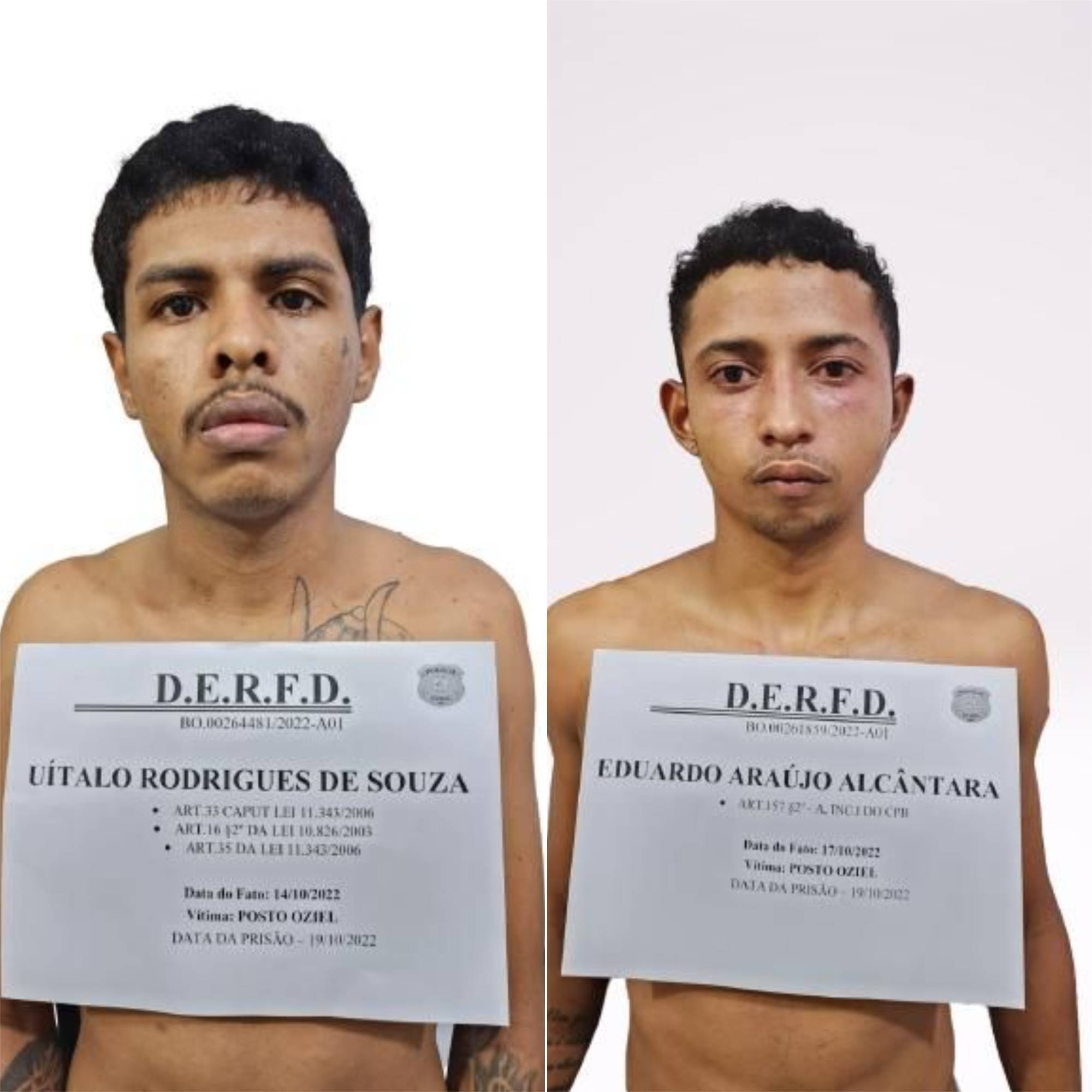 Trio é preso por roubar R$ 51 mil de posto de combustíveis em Manaus