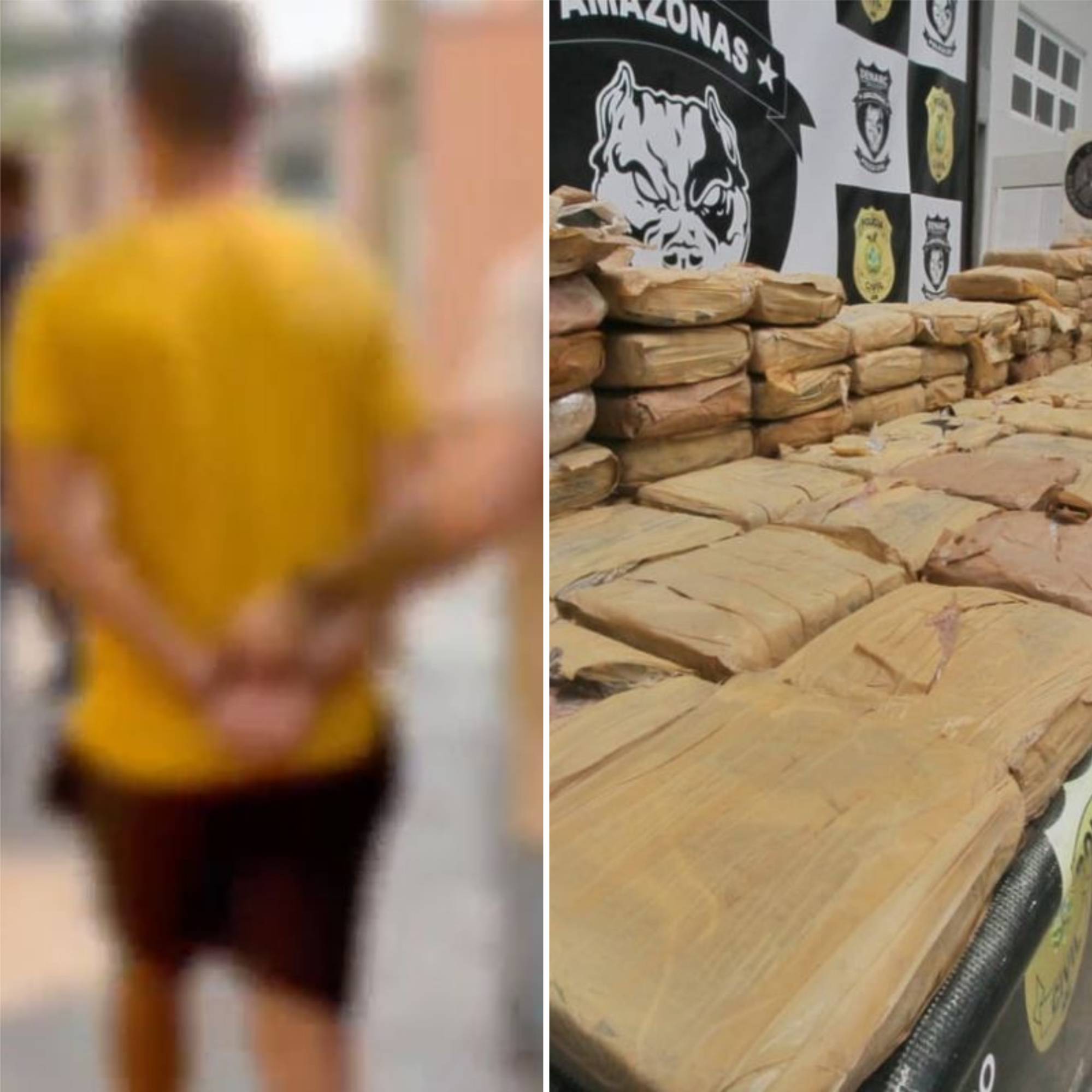 Homem é preso com 100 kg de drogas avaliados em R$ 2 milhões em Manaus