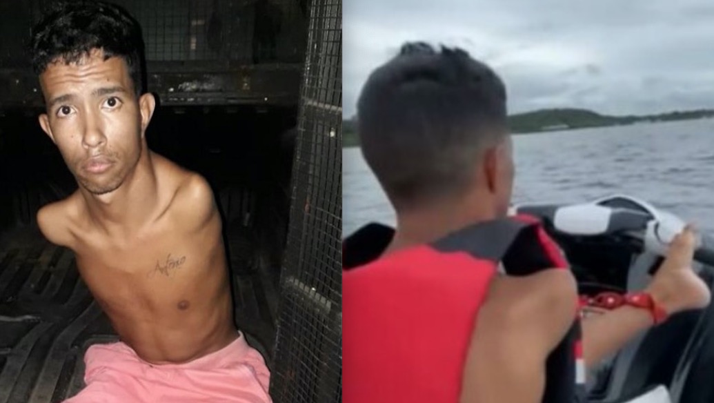 Vídeo: Após ser solto, homem sem braços aparece pilotando jet ski em Manaus