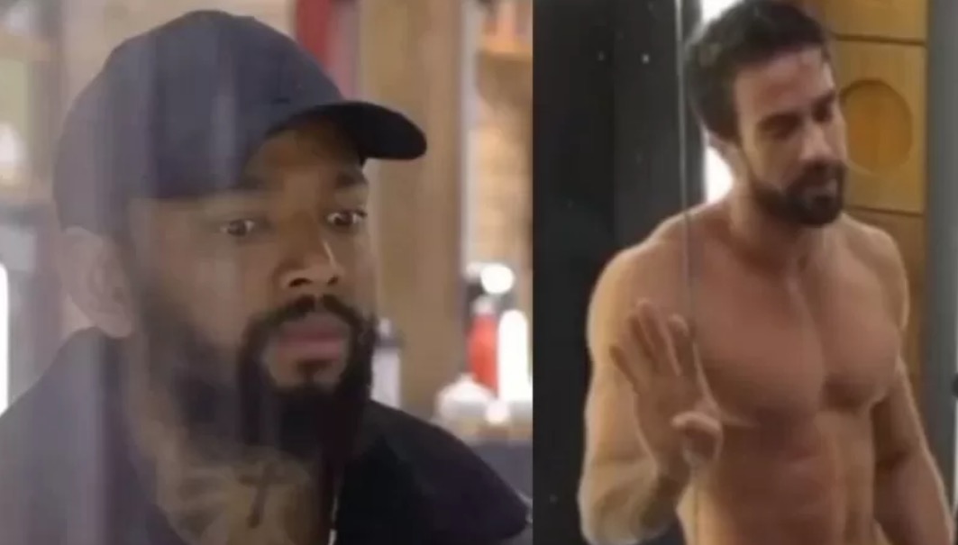 Nego do Borel se espanta ao ver pênis de Erasmo Viana e reação viraliza; vídeo