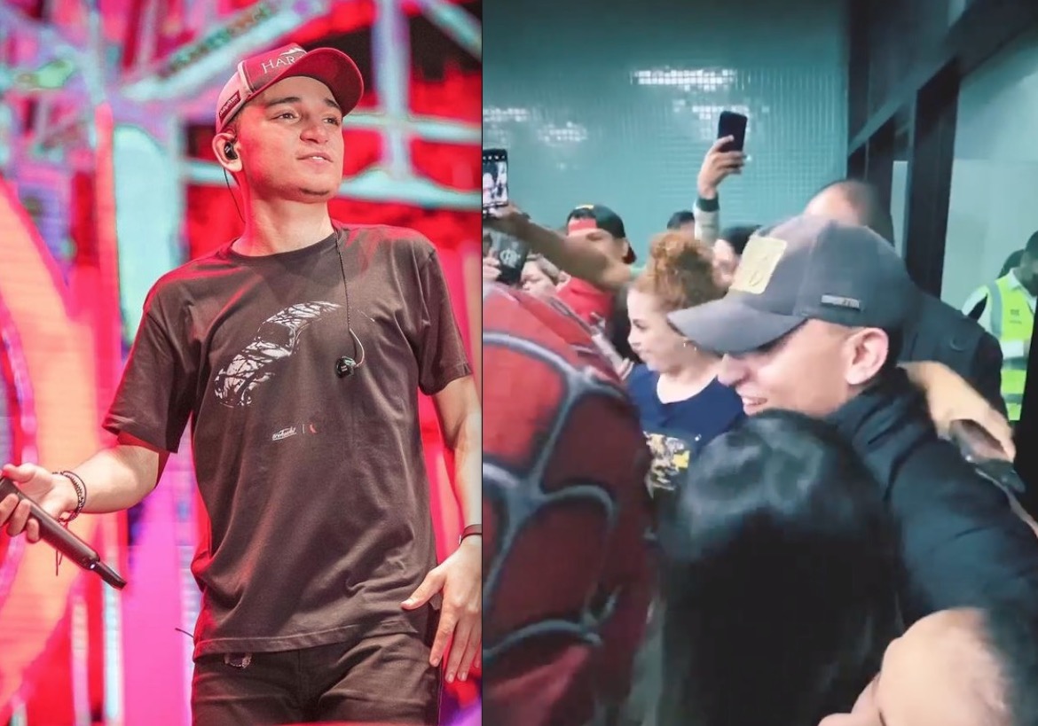 João Gomes chega a Manaus e é tietado por multidão no aeroporto