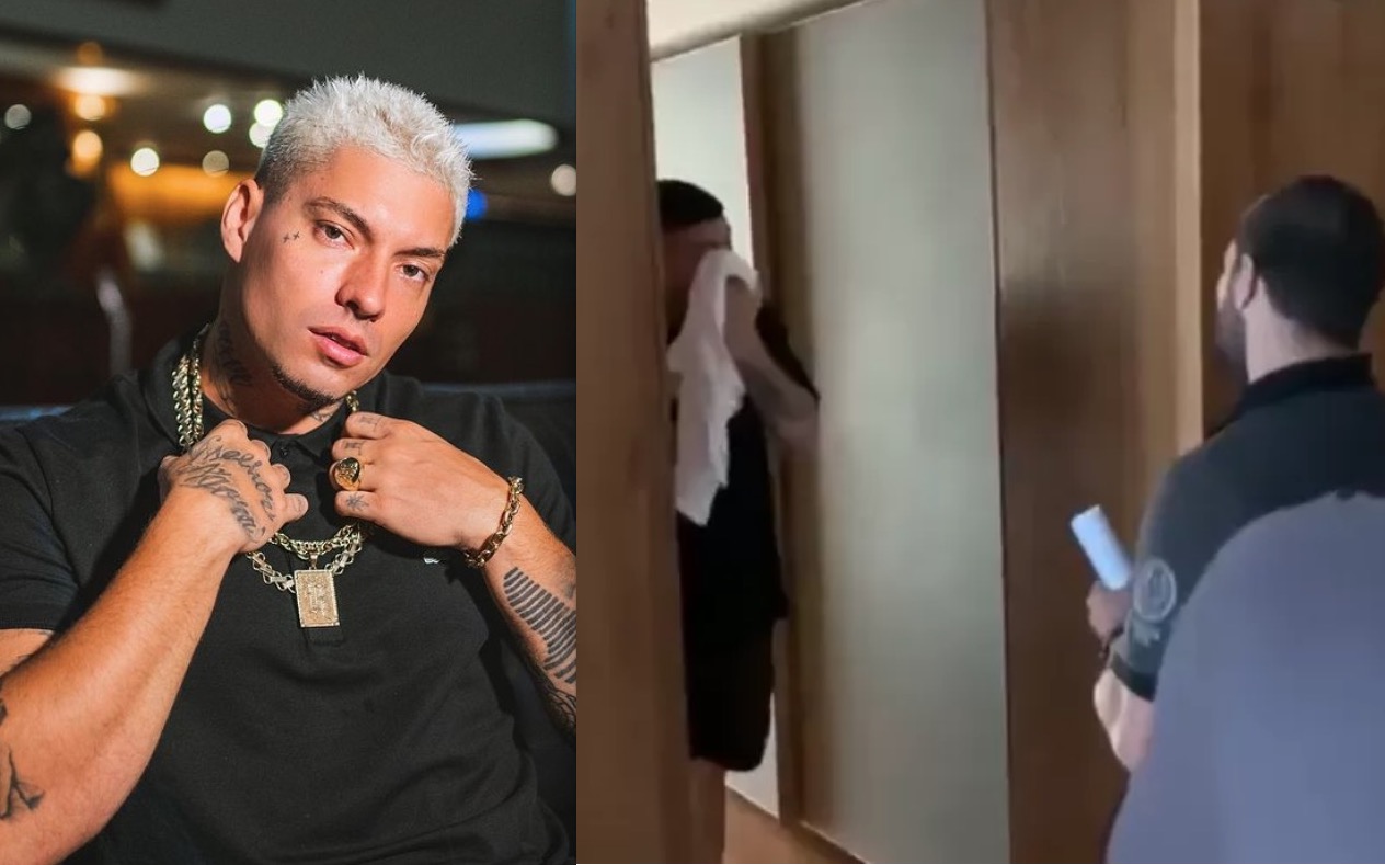 Vídeo mostra momento em que Filipe Ret é levado para delegacia