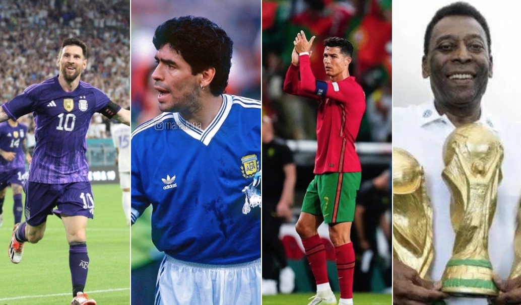 Revista elege Messi como melhor de todos os tempos e põe Pelé atrás de CR7