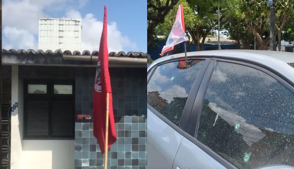 Carro e casa com bandeiras do PT e MST são alvos de tiros