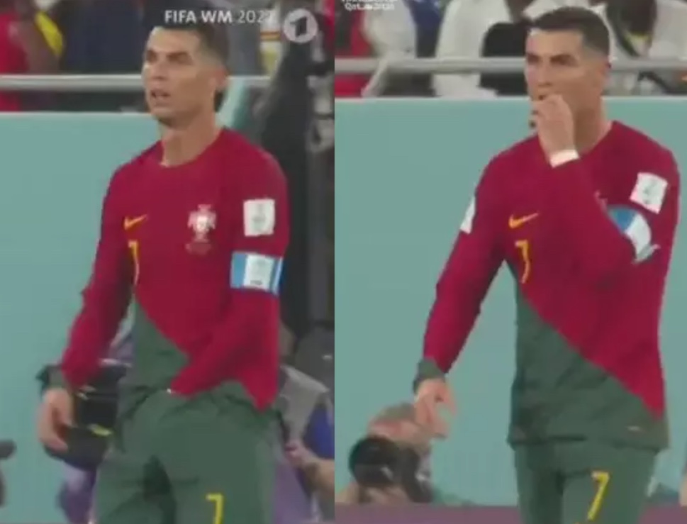 Federação Portuguesa se pronuncia após Cristiano Ronaldo tirar algo da cueca e comer