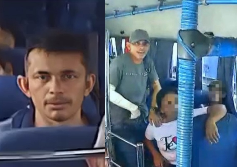 Preso suspeito de assaltar micro-ônibus em Manaus e obrigar passageira a ajudá-lo