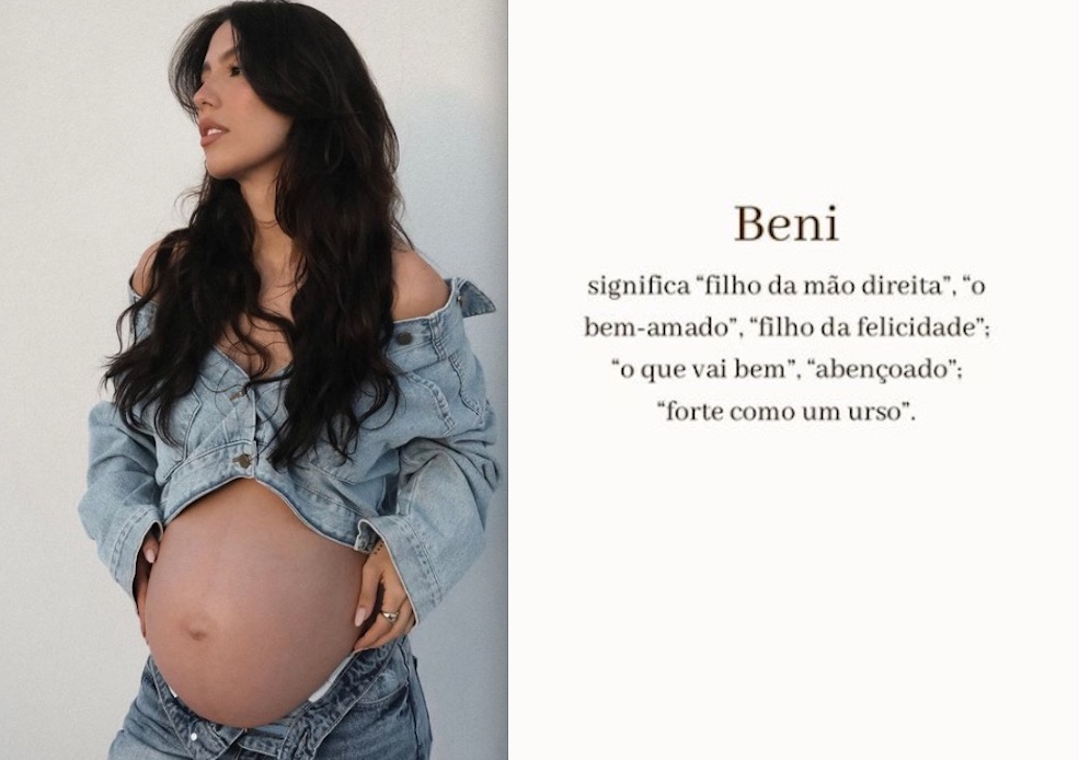 Gabi Brandt revela nome do terceiro filho e vira piada: 'homenagem ao Naldo?'