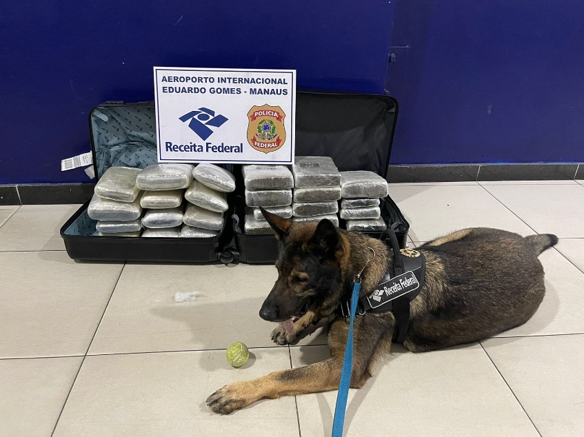 Com malas recheadas de drogas, passageiros são presos pela PF no aeroporto de Manaus