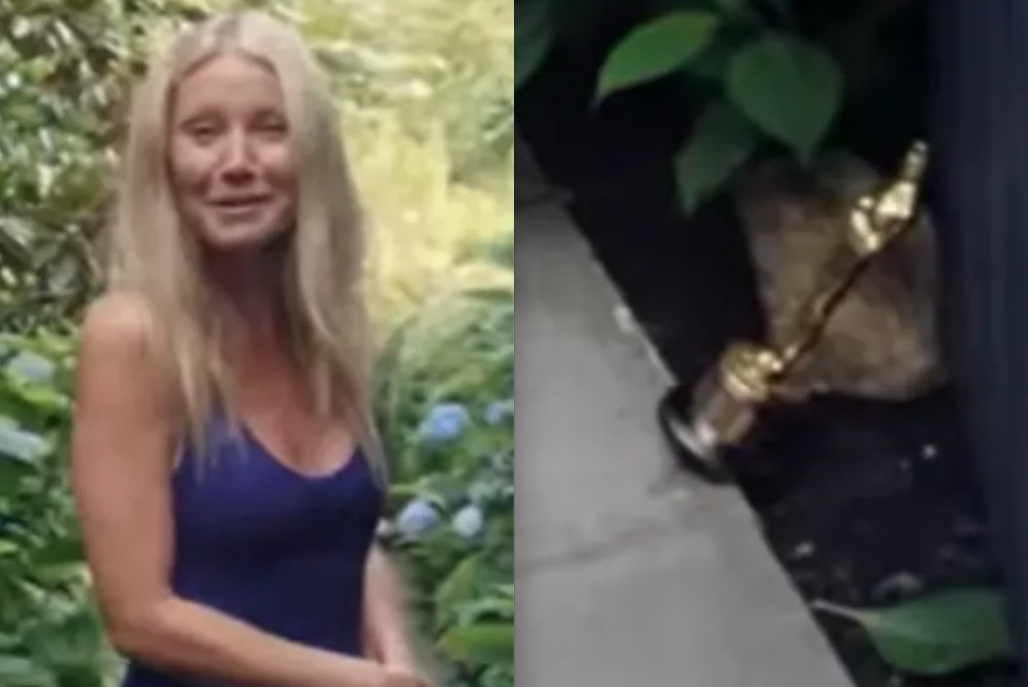 Gwyneth Paltrow usa Oscar, disputado com Fernanda Montenegro, como peso de porta