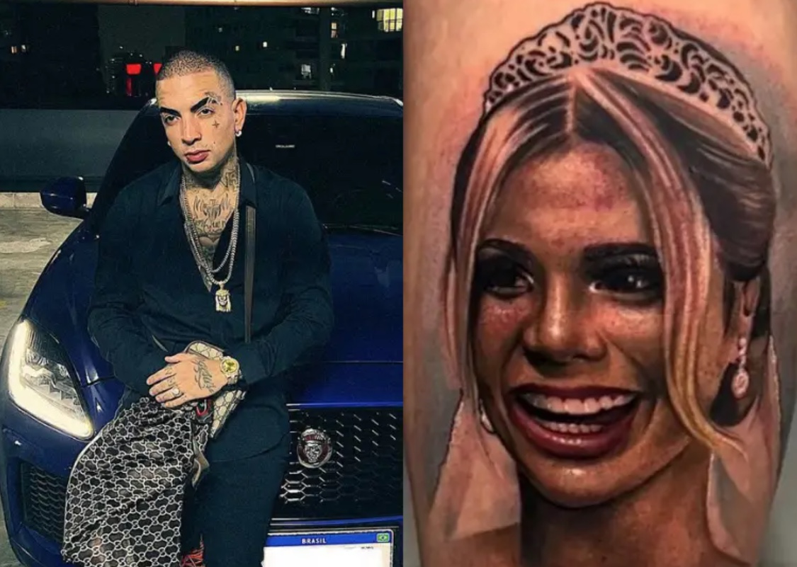 MC Guimê cobre tatuagem com rosto de Lexa