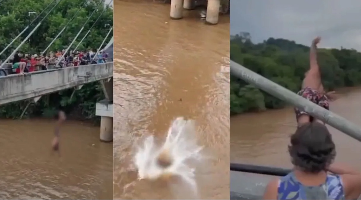 Homem morre afogado após pular em rio