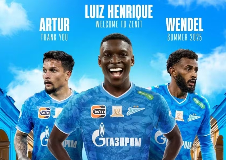 Zenit anuncia contratação de Luiz Henrique e idas de Artur e Wendel para o Botafogo 
