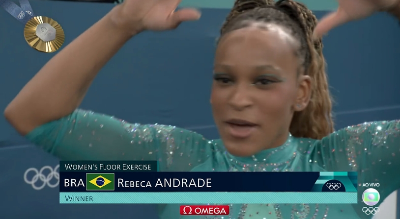 Rebeca Andrade leva ouro na final do solo na ginástica em Paris