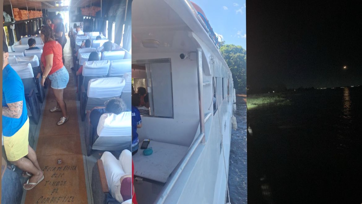 Lancha fica à deriva e quebra leme deixando passageiros em pânico por 17 horas no Amazonas