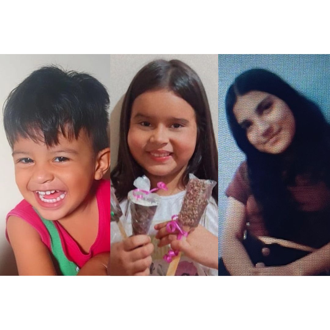 Irmãos de 3 e 9 anos e adolescente de 14 estão desaparecidos em Manaus; famílias pedem ajuda