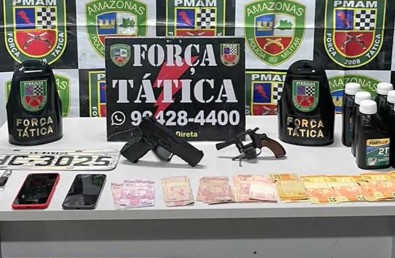 Dupla é presa após render frentista e assaltar posto de combustíveis em Manaus