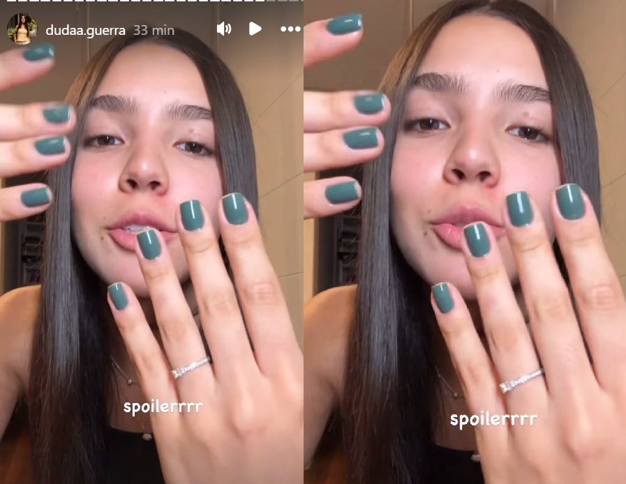 Após notícia de suposto término com Benício Huck, Duda Guerra volta a exibir aliança