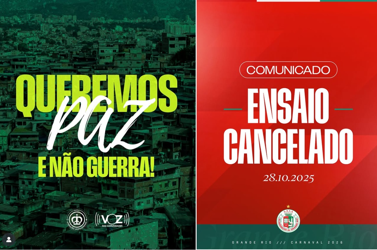 Escolas de samba do Rio cancelam ensaios em meio à megaoperação: 'cenário de guerra'