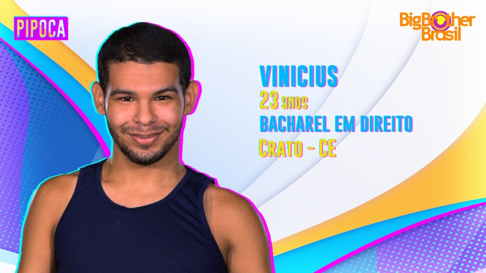 BBB 22: influencer ‘de baixa renda’ e concurseiro Vinicius está no grupo pipoca