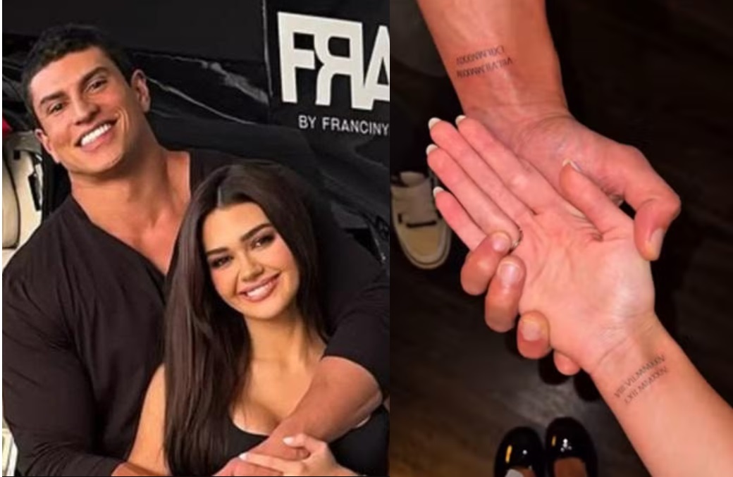 Franciny Ehlke faz 1ª tatuagem com marido bilionário: 'gente me achando louca'