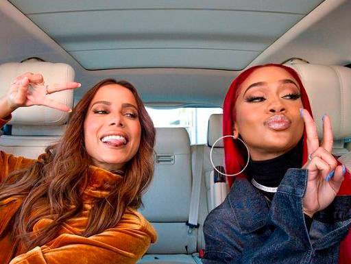 Em vídeo divertido, Anitta ensina português para Saweetie no Carpool Karaoke