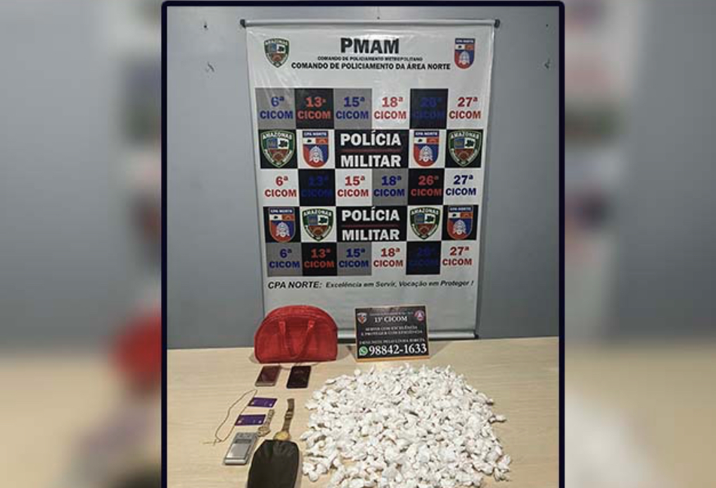 Homem tenta fugir mas é preso com drogas no Cemitério dos Índios em Manaus