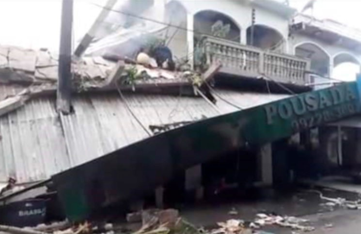 Vídeo mostra explosão durante incêndio em loja em Maués
