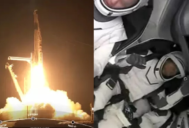 Vídeo: Foguete da Space X decola e leva pela 1ª vez 4 turistas à órbita da Terra