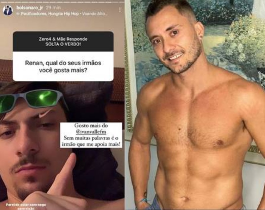 Renan leva unfollow de Carlos e Eduardo e revela que irmão favorito não é filho de Bolsonaro