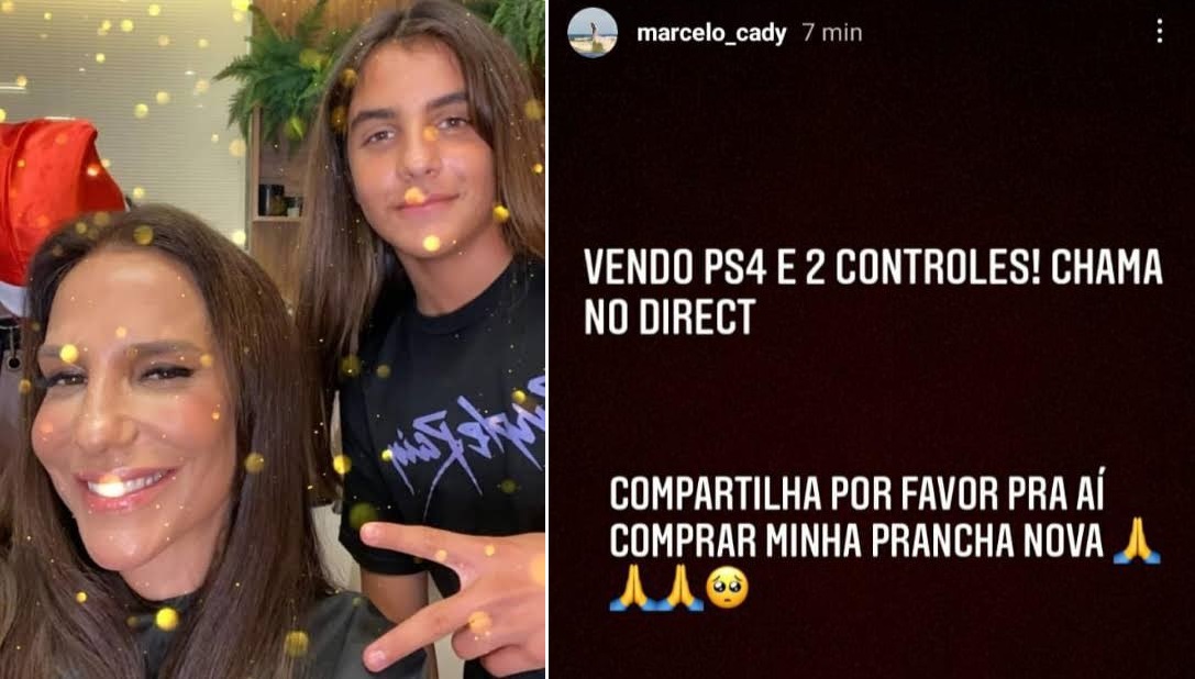 Filho de Ivete Sangalo vende videogame para conseguir comprar prancha de surfe