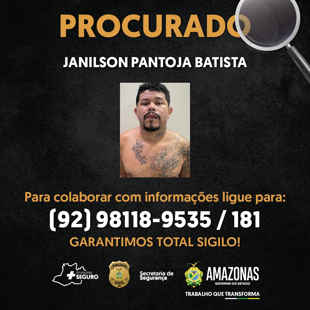 'Corno X-Salada', 'Maluquinho', pistoleiro e mais; polícia divulga lista de procurados em Manaus