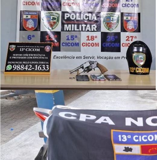 Perseguição a assaltantes termina com um preso e um foragido em Manaus